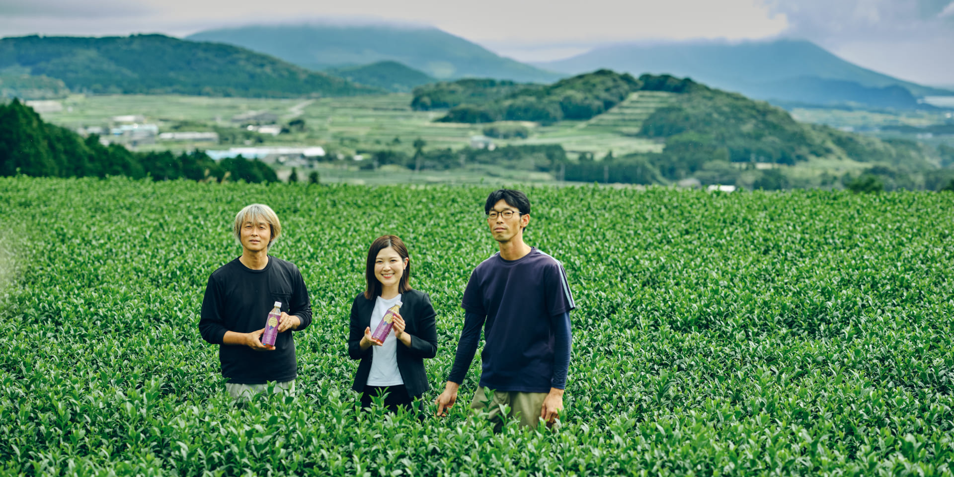 茶畑での写真